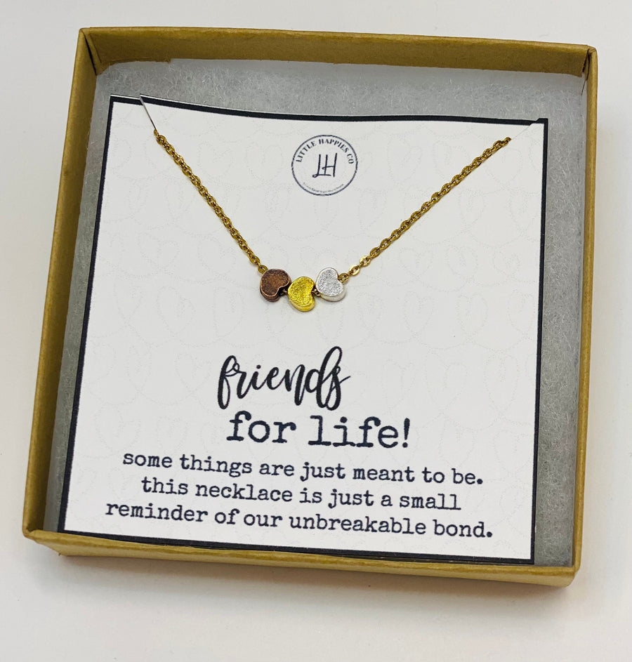 Best Friend Gifts • Tribe Friendship Necklace • Sterling Silver Jewelry •  Two Connected Circles • Friends Forever • Soul Sister Gift Necklace • Pizza  • Birthday Gifts for Women • Friendship Jewelry