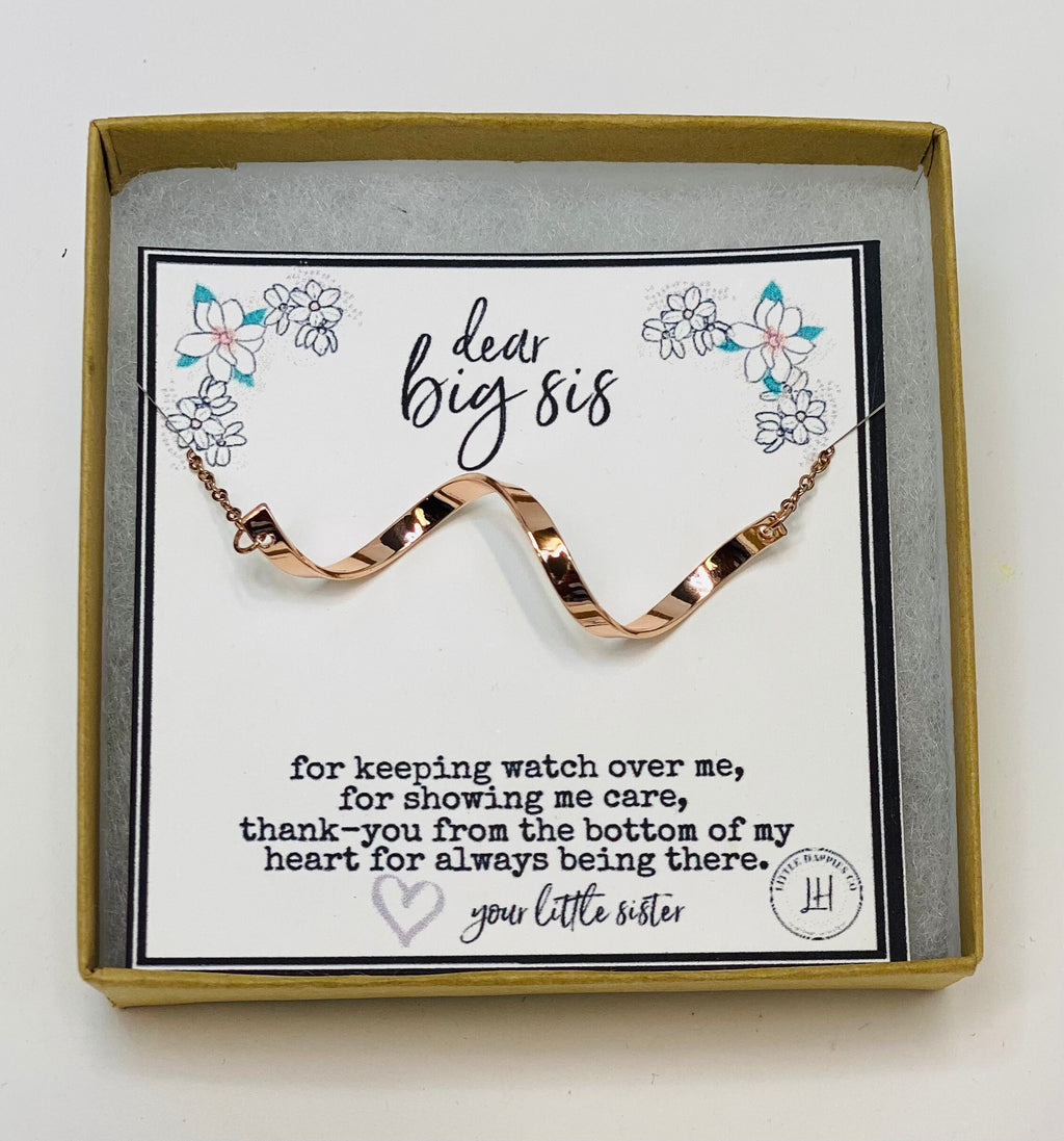 Sister Necklace, Big Sister Gift, Gift for Big Sister, Big Sister Sorority, Big Sister Little Sister, Christmas Gift for Big Sister, Dainty