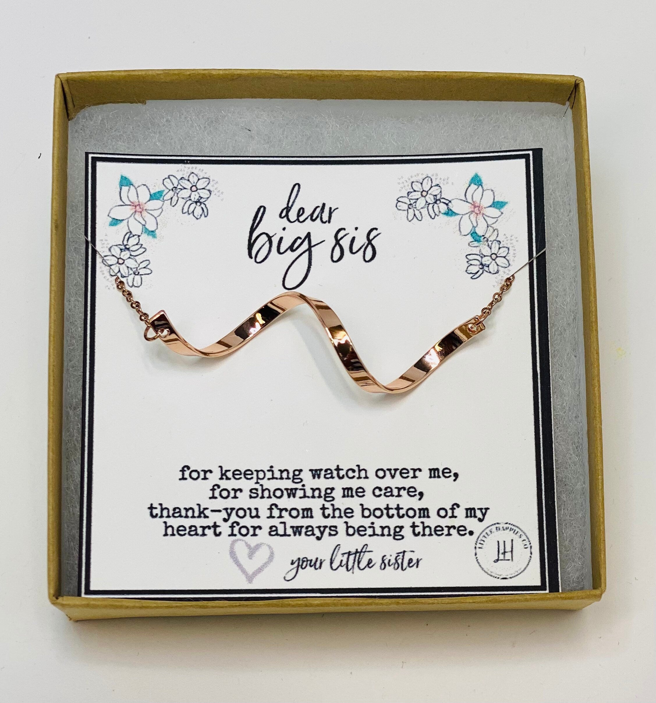 Sister Necklace, Big Sister Gift, Gift for Big Sister, Big Sister Sorority, Big Sister Little Sister, Christmas Gift for Big Sister, Dainty