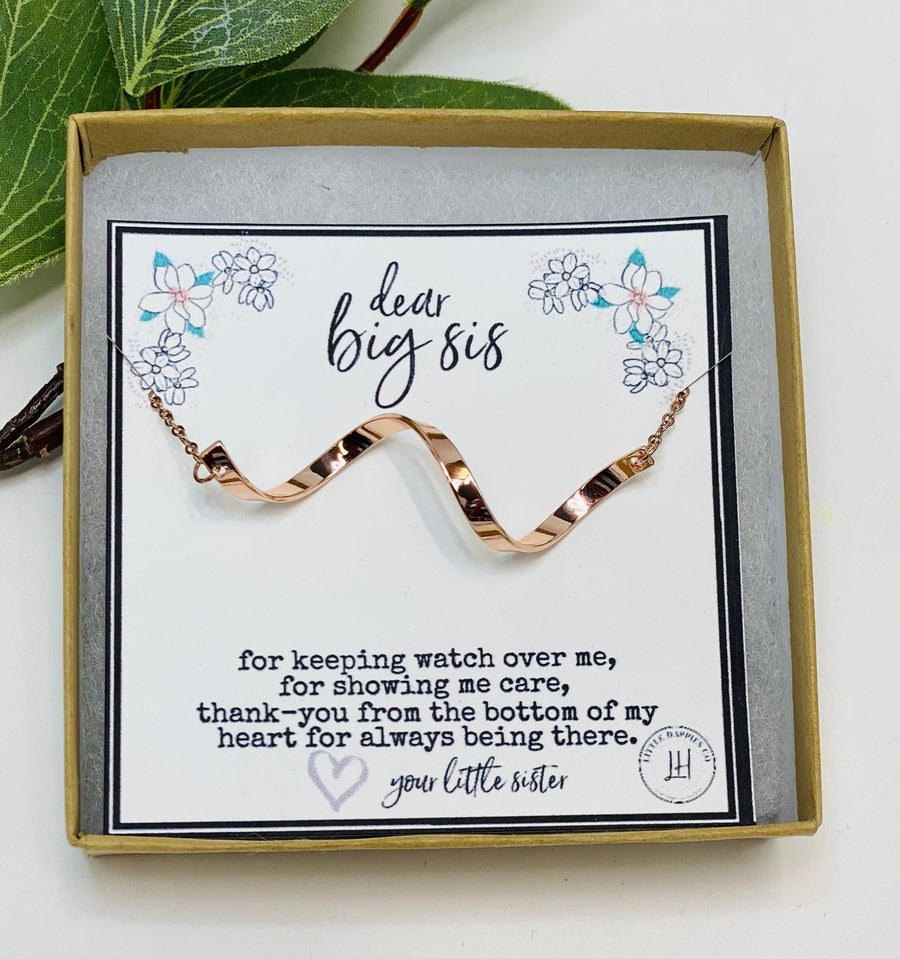Sister Necklace, Big Sister Gift, Gift for Big Sister, Big Sister Sorority, Big Sister Little Sister, Christmas Gift for Big Sister, Dainty