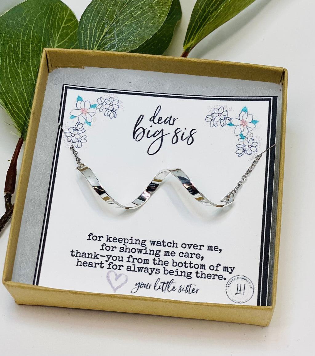 Sister Necklace, Big Sister Gift, Gift for Big Sister, Big Sister Sorority, Big Sister Little Sister, Christmas Gift for Big Sister, Dainty