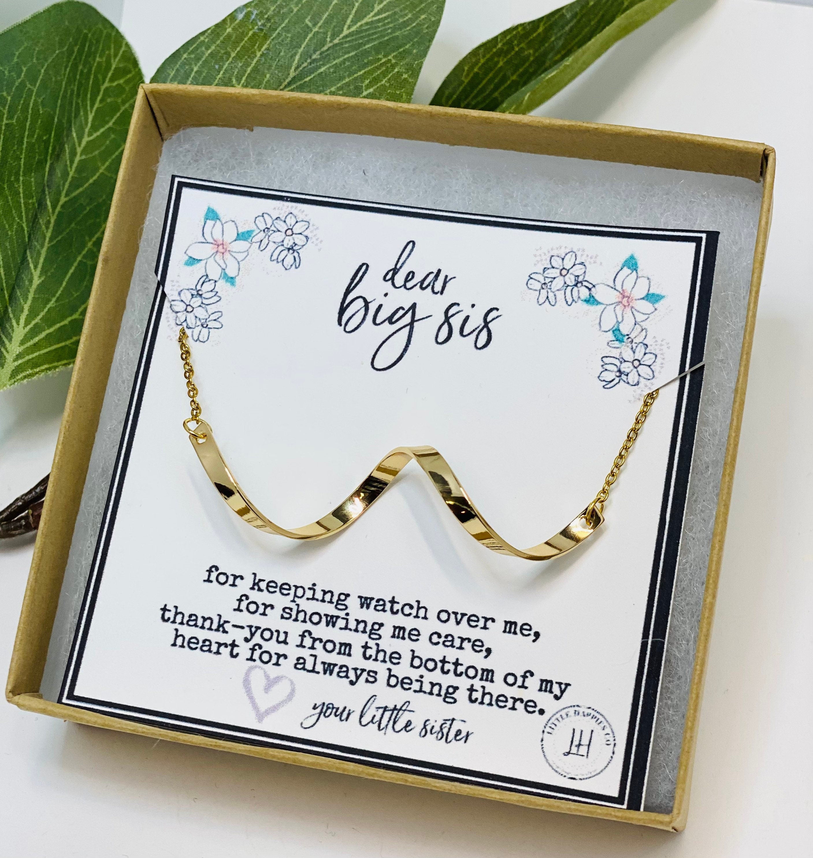Sister Necklace, Big Sister Gift, Gift for Big Sister, Big Sister Sorority, Big Sister Little Sister, Christmas Gift for Big Sister, Dainty