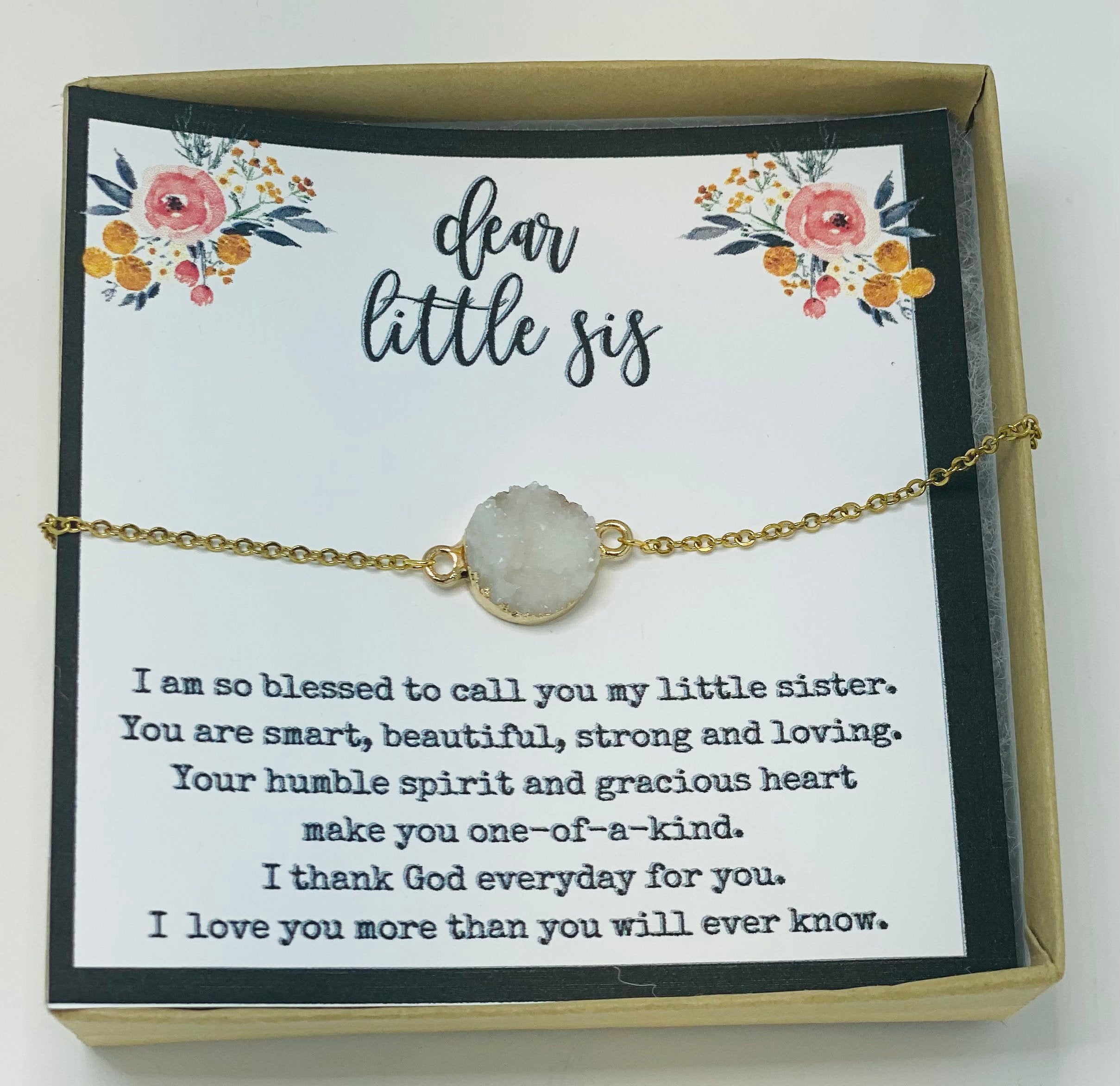 Little sister necklace, Sister jewelry, Sister necklace, Sister gift, Sister quotes, Gift for sister, Younger sister, Jewelry for sister