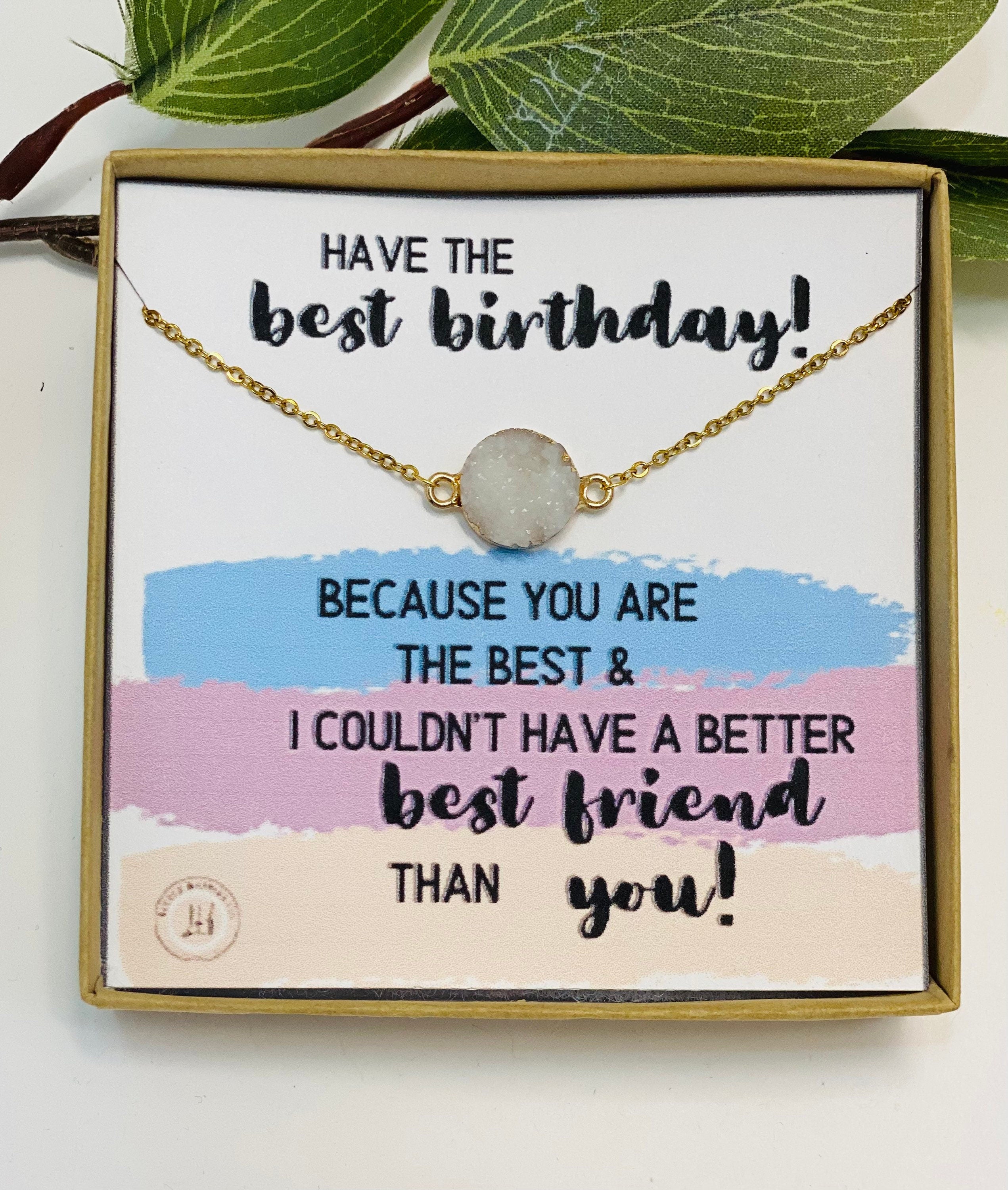 Birthday Gifts For Her, BFF Birthday Gift, Friend Birthday Gift, Druzy Necklace, Best Friend Birthday Gifts, Bestie Gifts, BFF Necklace