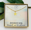 Teacher Gifts, Teacher Necklace, Christmas Gift Teacher, Star Necklace, Personalized Teacher Gift, Handmade Jewelry, Teacher Appreciation