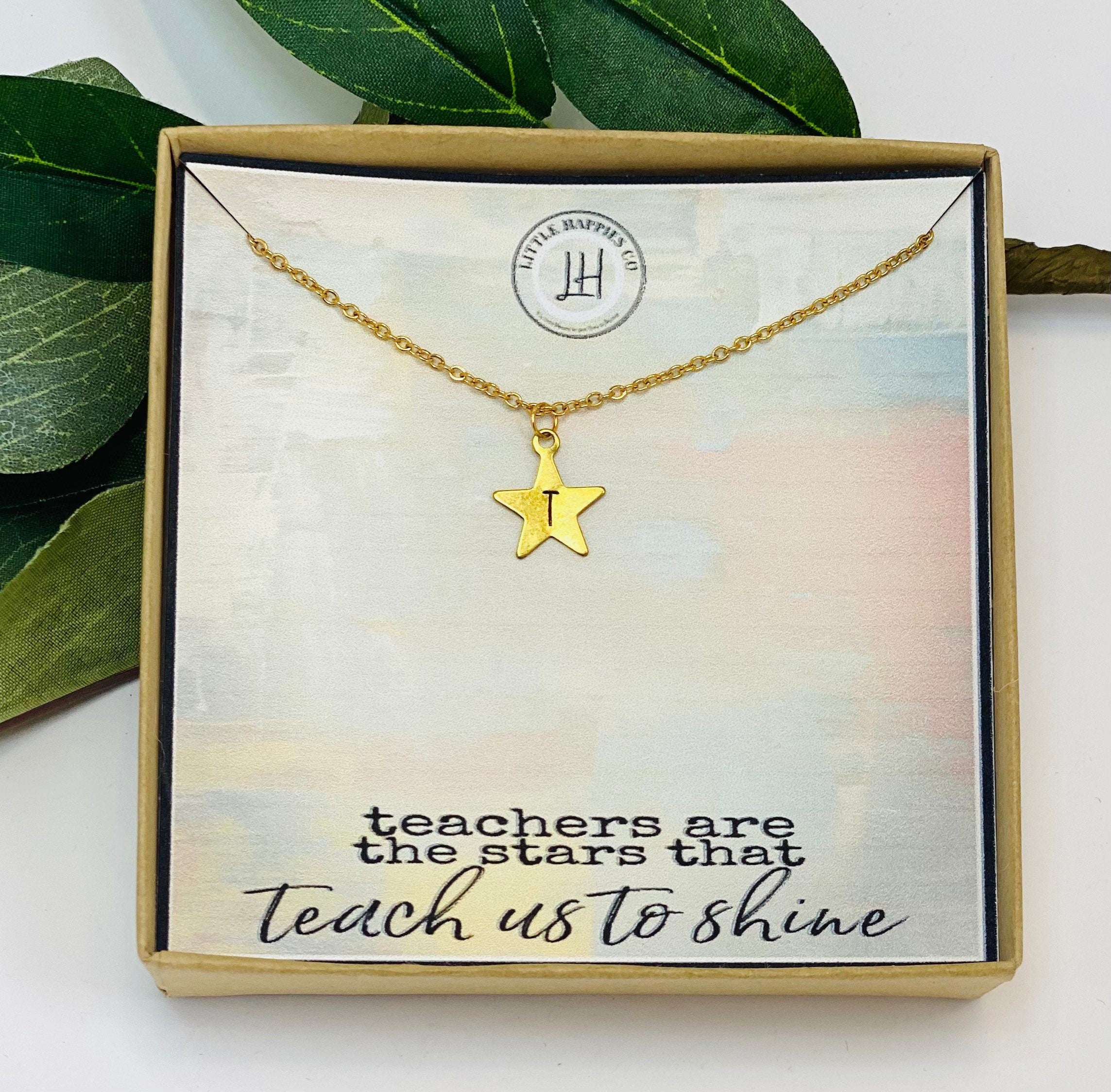 Teacher Gifts, Teacher Necklace, Christmas Gift Teacher, Star Necklace, Personalized Teacher Gift, Handmade Jewelry, Teacher Appreciation