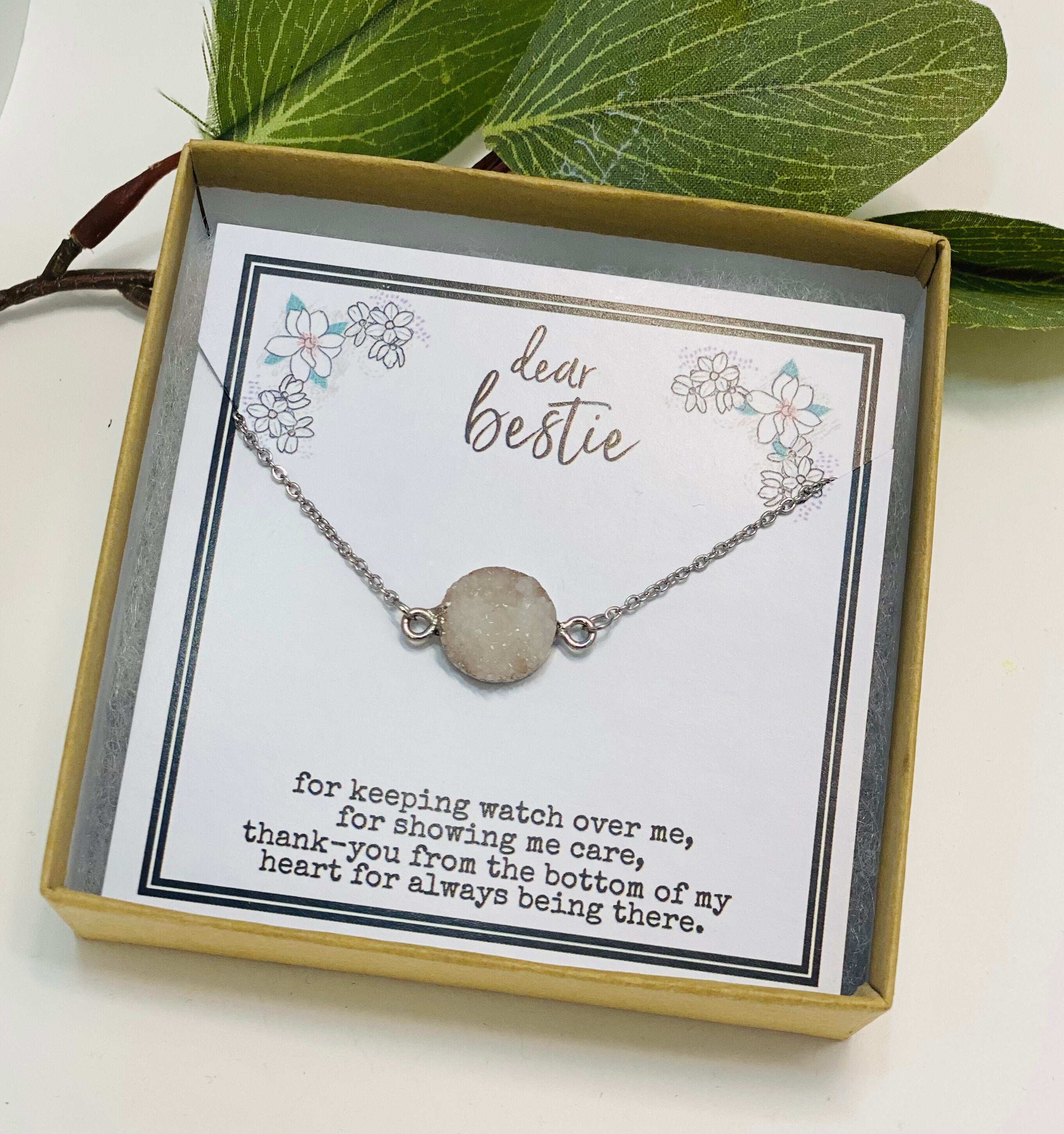 BFF Necklace, Christmas Gifs for Best Friend, Bestie Gifts, Friend Birthday Gift, Quotes, Best Friend Necklace, Inexpensive Gift, BFF Gifts