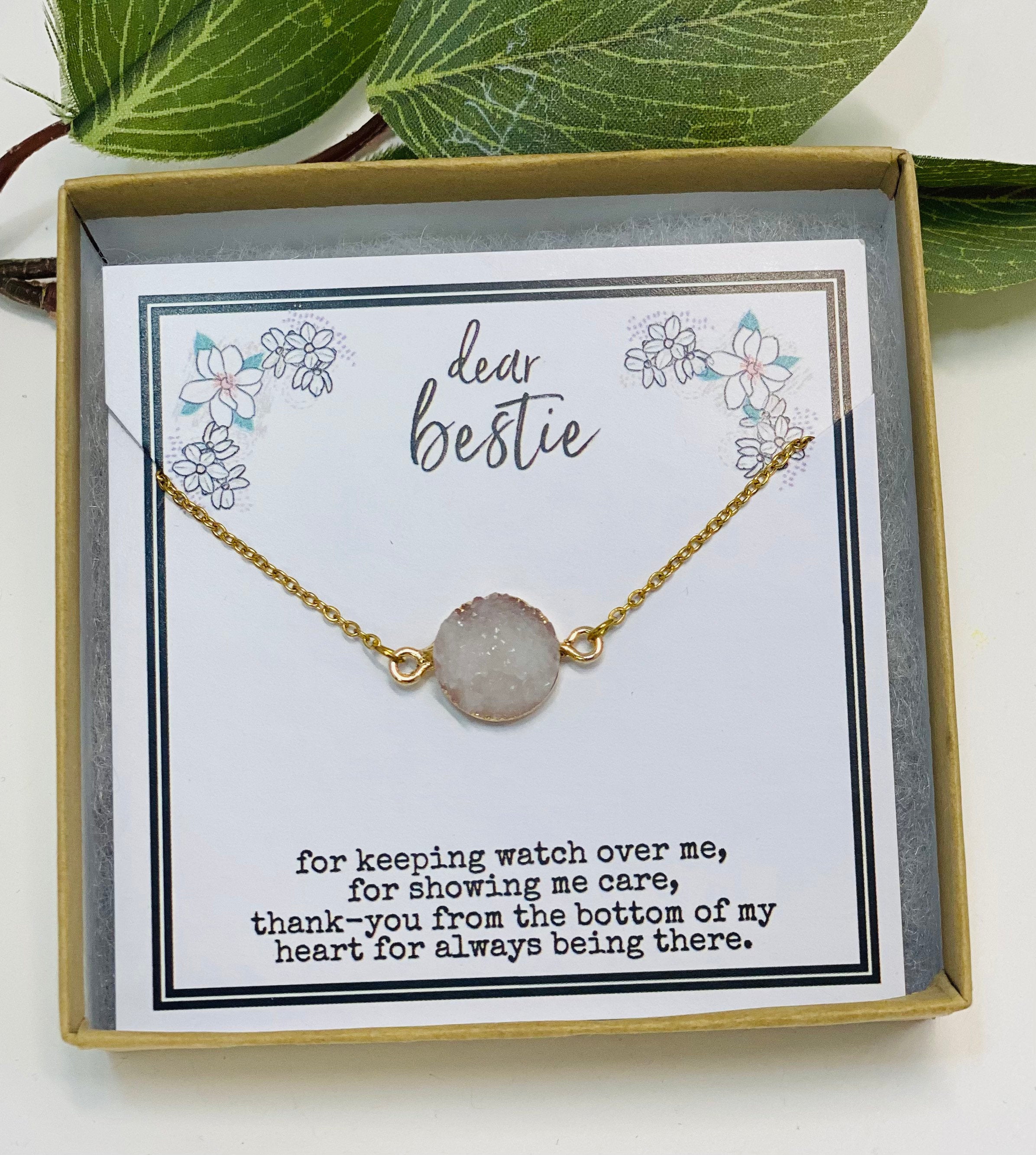 BFF Necklace, Christmas Gifs for Best Friend, Bestie Gifts, Friend Birthday Gift, Quotes, Best Friend Necklace, Inexpensive Gift, BFF Gifts