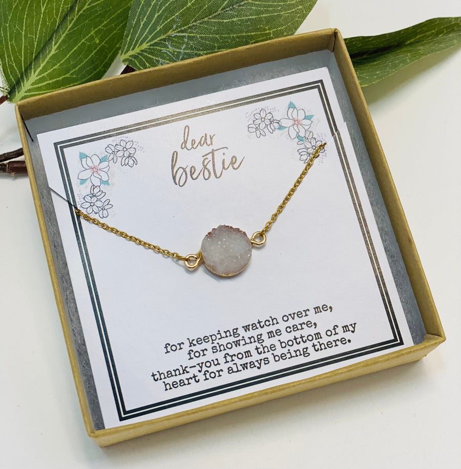 BFF Necklace, Christmas Gifs for Best Friend, Bestie Gifts, Friend Birthday Gift, Quotes, Best Friend Necklace, Inexpensive Gift, BFF Gifts