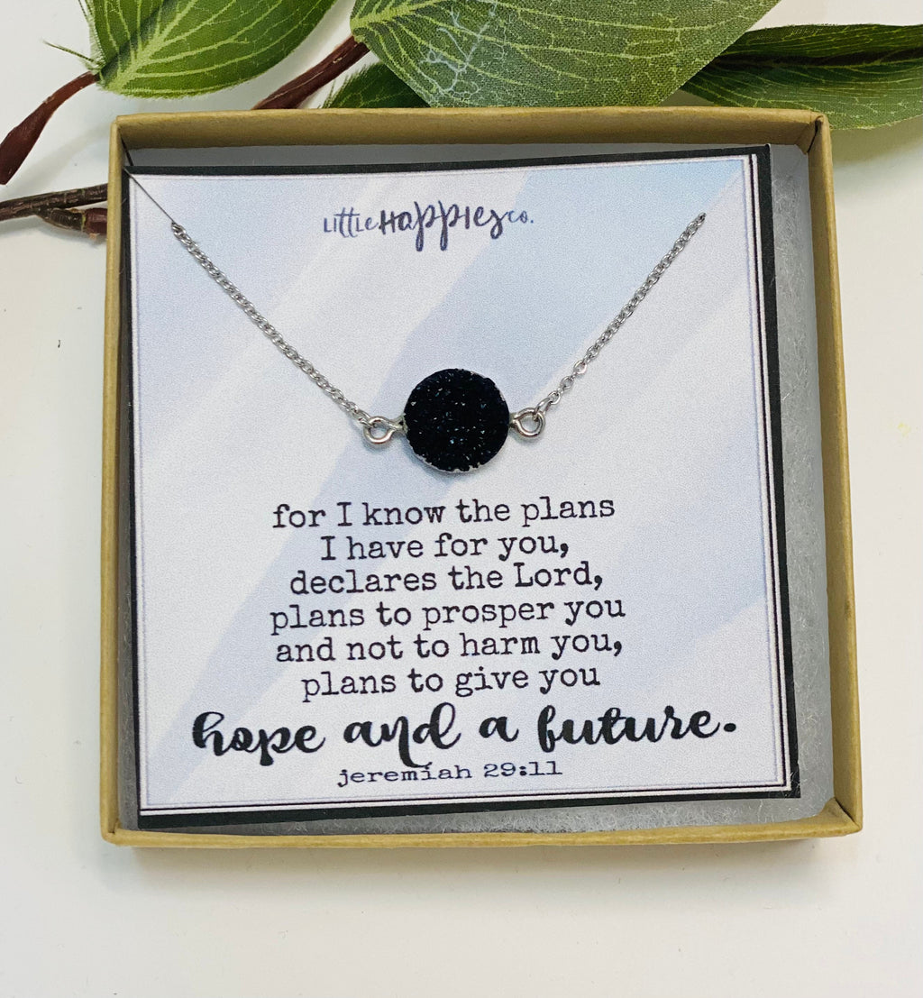 Jeremiah 29 11 Necklace, Christian Graduation Gifts, Christian Jewelry, Christian Gifts, Faith Necklace, Scripture Necklace, Baptism Gifts