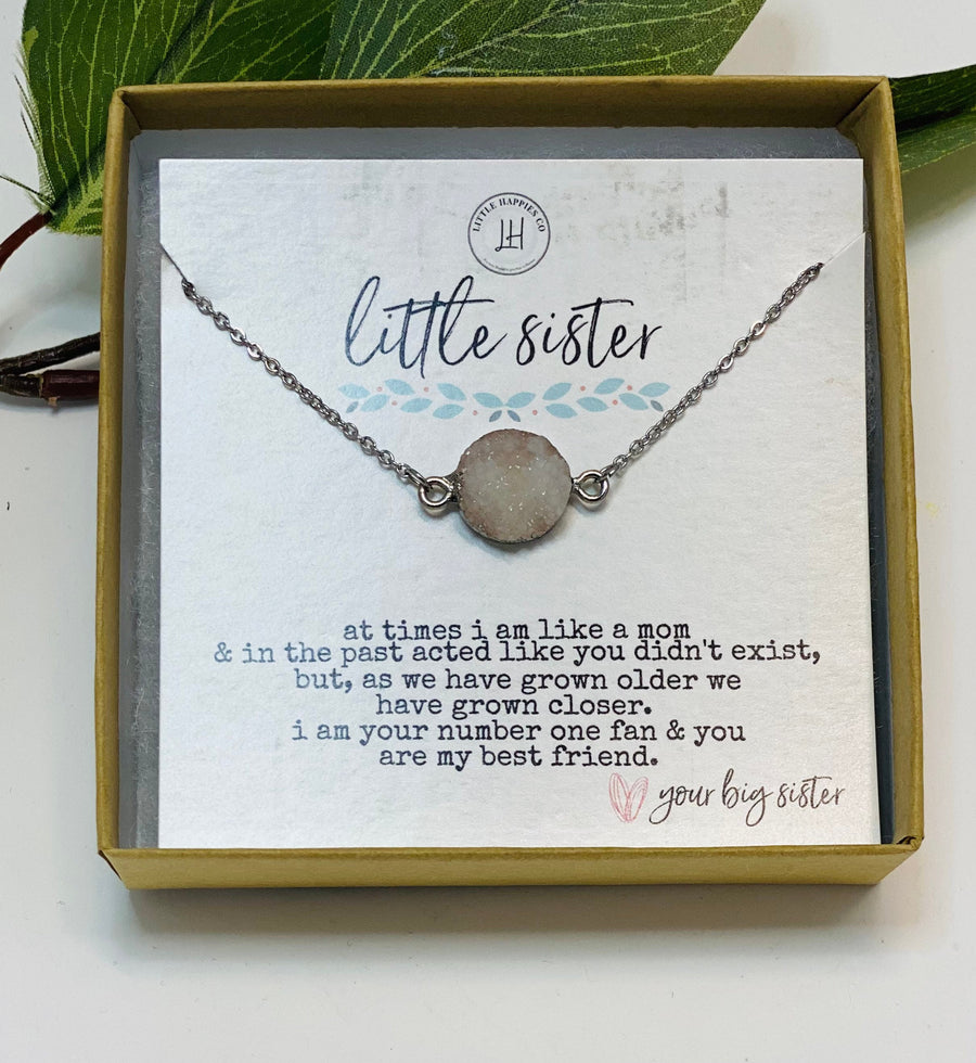 Sister Necklace, Little Sister Gifts, Gift for little sister, Sister Birthday, Little Sister Big Sister, Sister Gift, Quote, Necklace