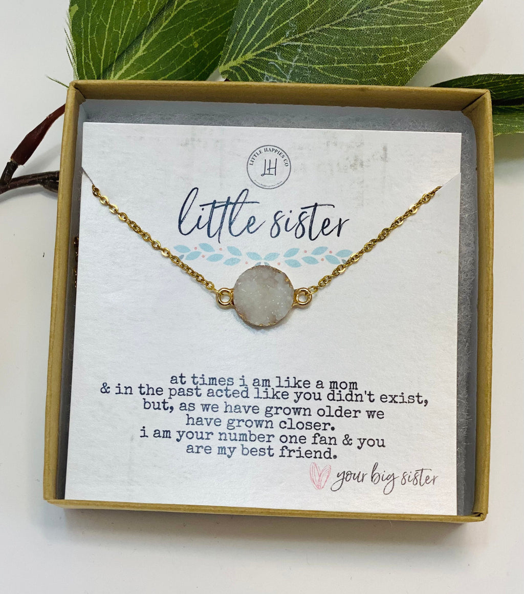 Sister Necklace, Little Sister Gifts, Gift for little sister, Sister Birthday, Little Sister Big Sister, Sister Gift, Quote, Necklace
