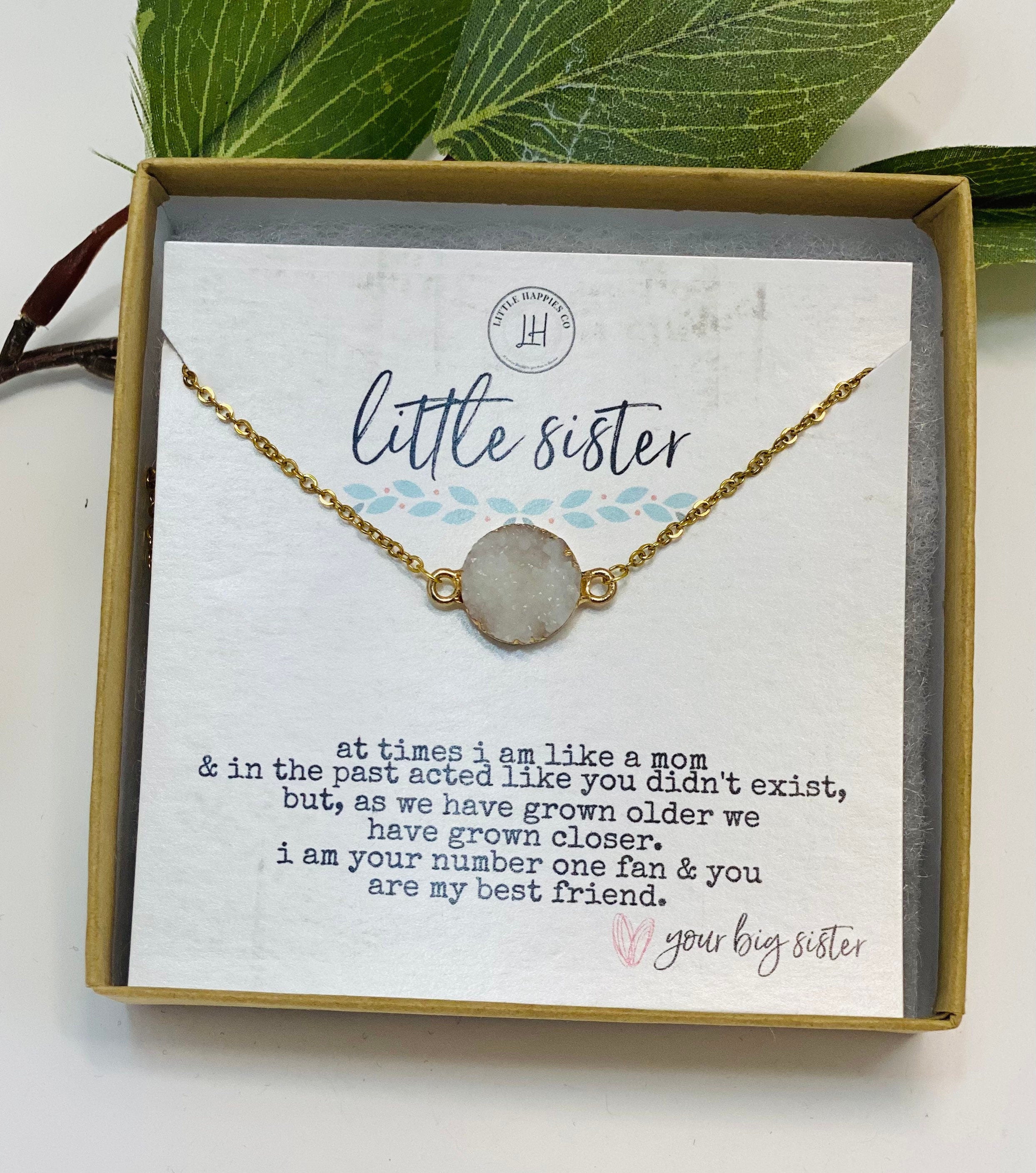 Sister Necklace, Little Sister Gifts, Gift for little sister, Sister Birthday, Little Sister Big Sister, Sister Gift, Quote, Necklace