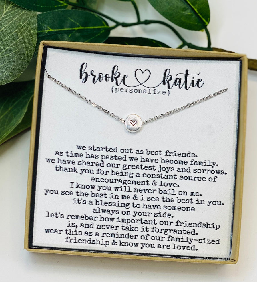 BFF Necklace, Personalized Name Necklace, Gift for Best Friend, Friend Gifts for women, Friend Quotes, Friend gift, Christmas Gift