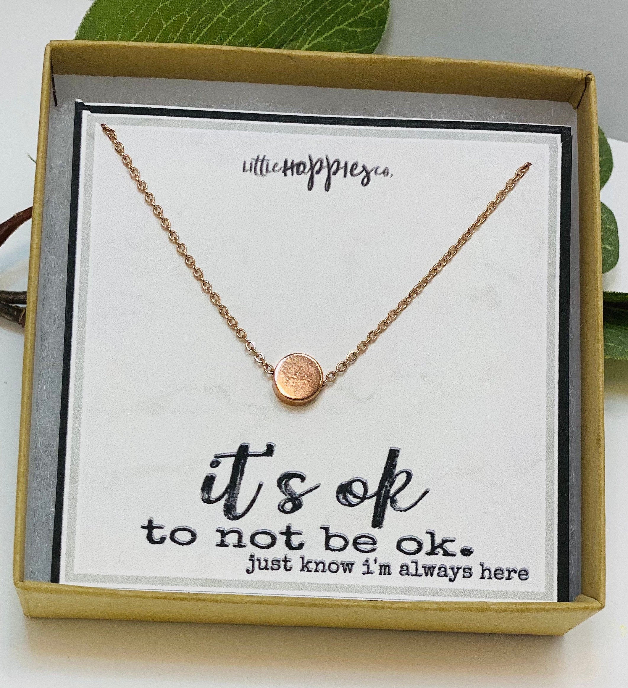 Bereavement Gift, Pet Sympathy Gift, Memorial Gift, Grief Gift, Remembrance Gift, Miscarriage Necklace, Disc Necklace, Condolence Gift, Send