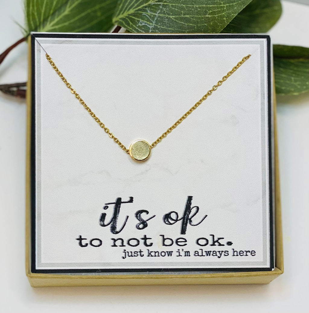 Bereavement Gift, Pet Sympathy Gift, Memorial Gift, Grief Gift, Remembrance Gift, Miscarriage Necklace, Disc Necklace, Condolence Gift, Send
