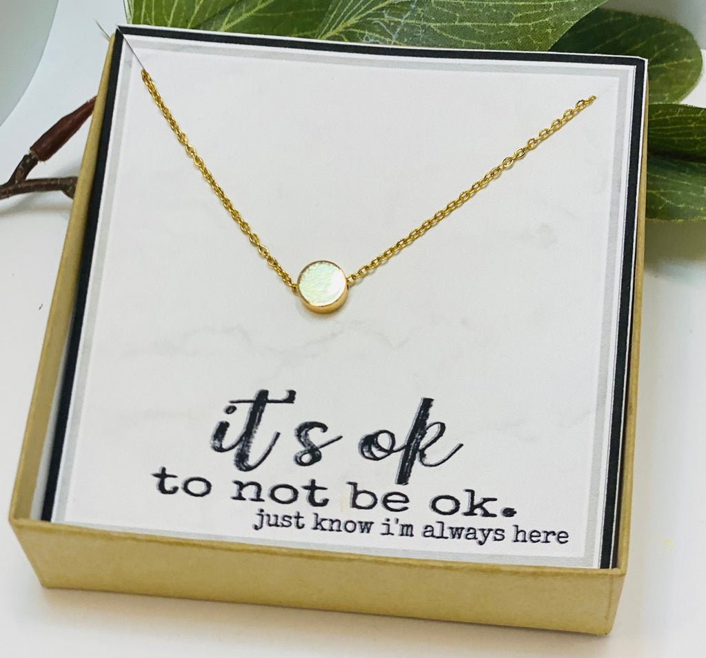 Bereavement Gift, Pet Sympathy Gift, Memorial Gift, Grief Gift, Remembrance Gift, Miscarriage Necklace, Disc Necklace, Condolence Gift, Send