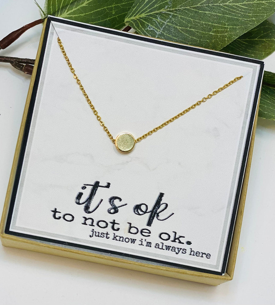 Bereavement Gift, Pet Sympathy Gift, Memorial Gift, Grief Gift, Remembrance Gift, Miscarriage Necklace, Disc Necklace, Condolence Gift, Send
