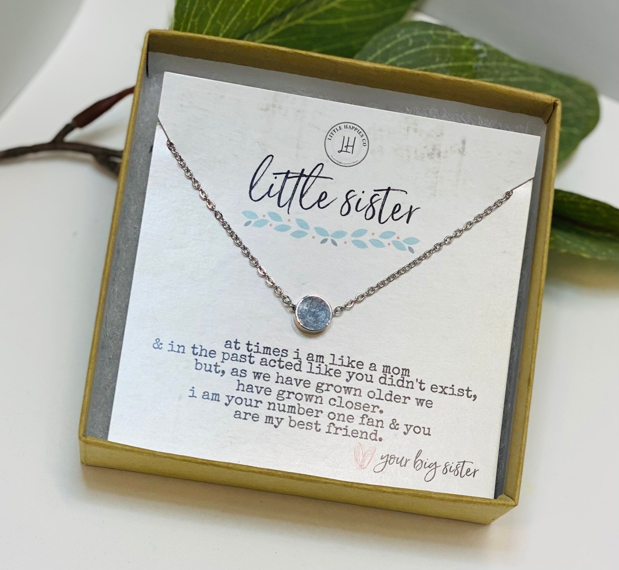 Little Sister Gift, Little Sister Big Sister, Gift for Little Sister, Little Sister Necklace, Sister Gift, Christmas Gift for Little Sister
