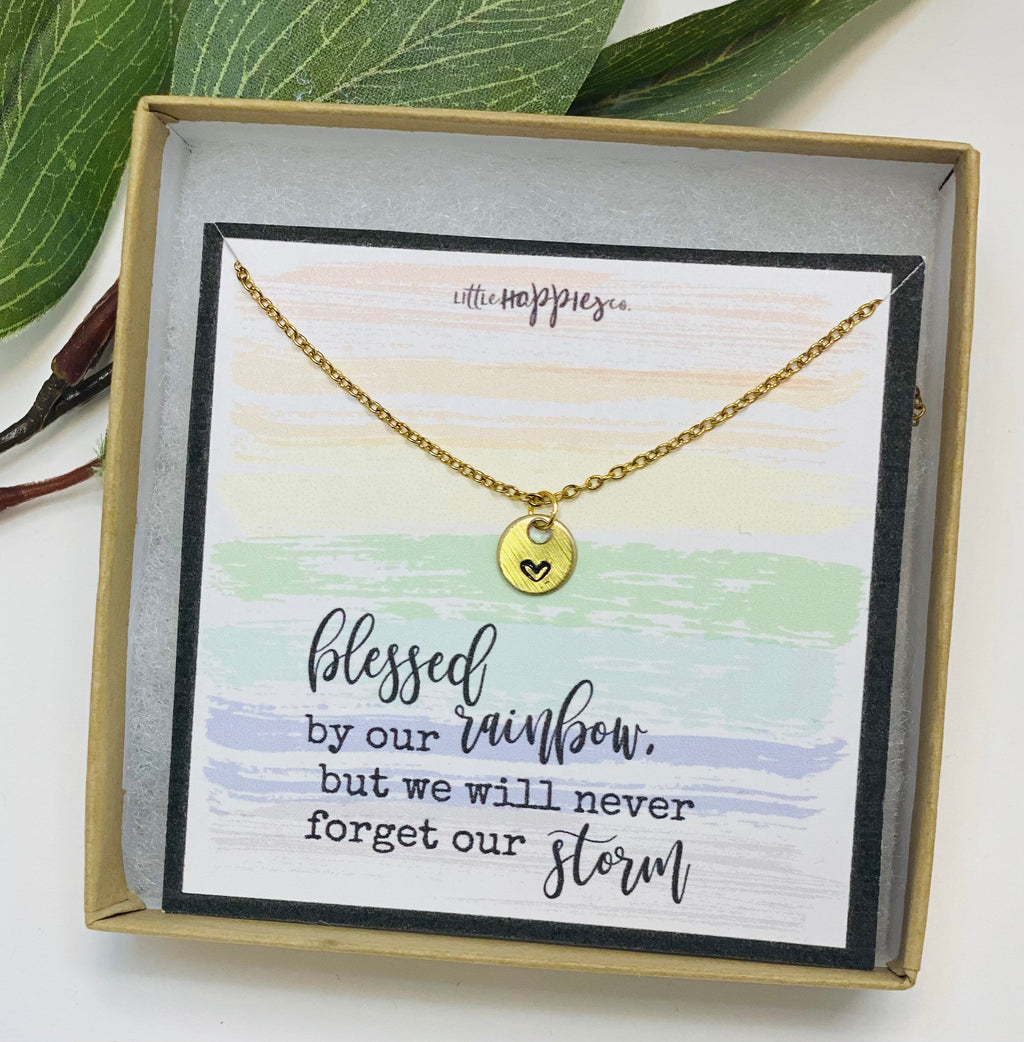 Rainbow baby necklace, rainbow babies, rainbow baby , baby after miscarriage, motherhood necklace, miscarriage gift, gift for rainbow baby