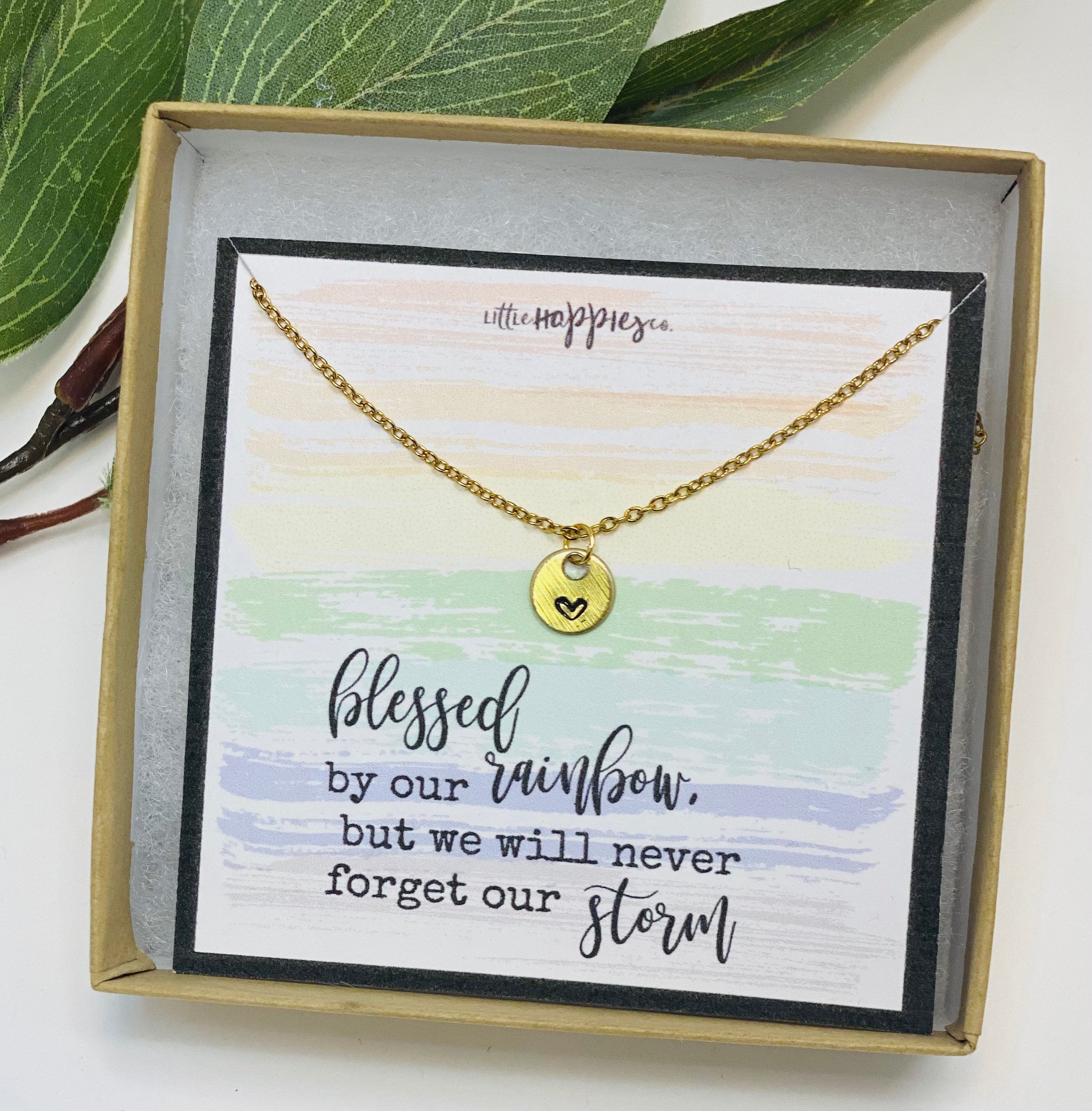 Rainbow baby necklace, rainbow babies, rainbow baby , baby after miscarriage, motherhood necklace, miscarriage gift, gift for rainbow baby