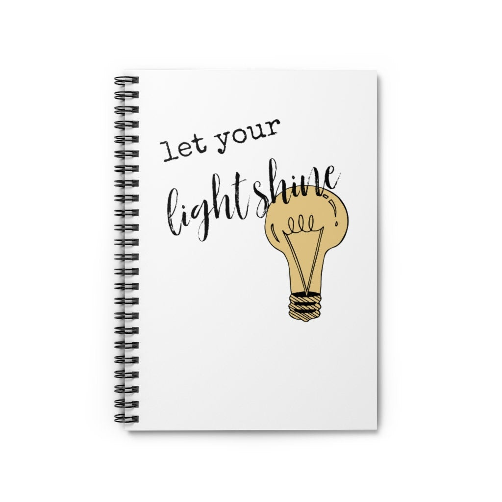 Copy of Let your light shine, Journal, Spiral Notebook, Small notebook, Prayer journal, To-do list, Christian gift, Encouragement gift