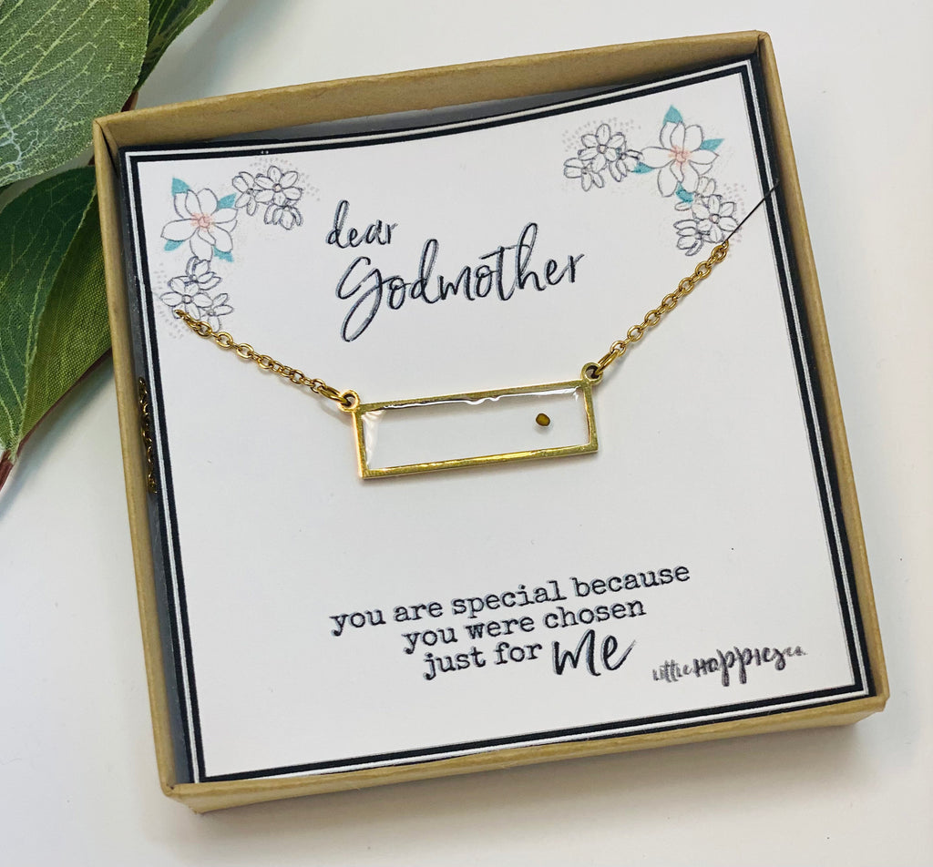 Mustard seed necklace, Godmother Necklace, Gift for Godmother, Baptism Gift, Christmas Gift for Godmother, Gift from Goddaughter Godmother