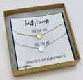 Friendship necklace for 2, Best Friend Necklace, Necklace Set, Heart Necklace, Gift for Friends, Friendship Gifts, Christmas Gifts