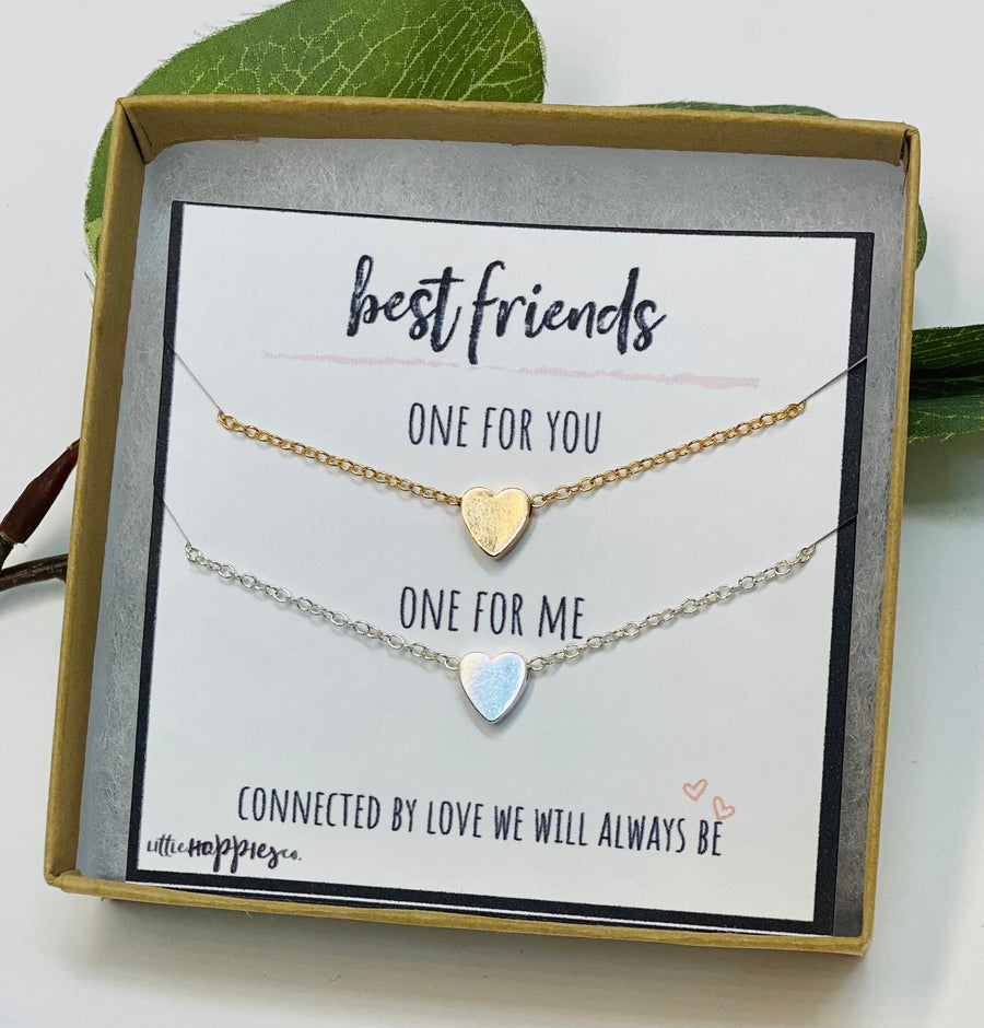 Friendship necklace for 2, Best Friend Necklace, Necklace Set, Heart Necklace, Gift for Friends, Friendship Gifts, Christmas Gifts