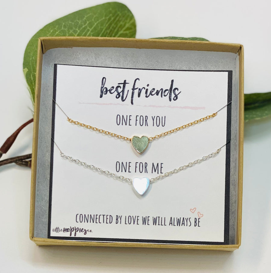 Friendship necklace for 2, Best Friend Necklace, Necklace Set, Heart Necklace, Gift for Friends, Friendship Gifts, Christmas Gifts