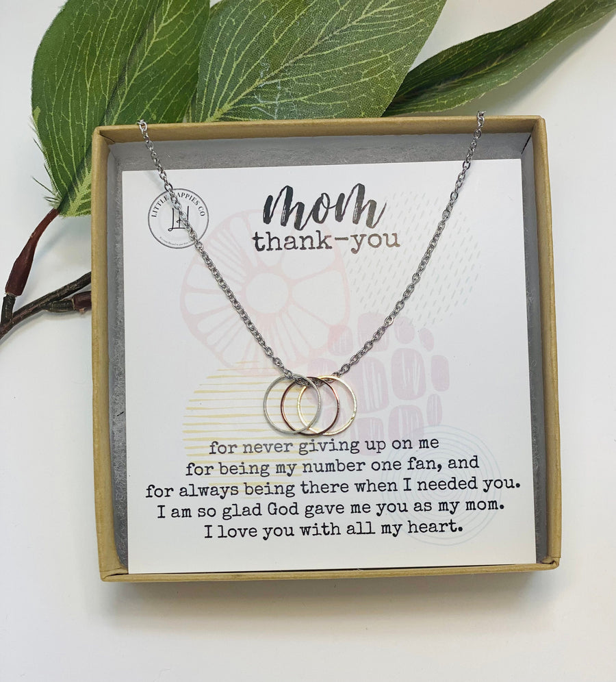 Necklace for mom, Mom necklace, Mother necklace, Mother's Day gift, Mom gift, Jewelry for mom, Mom present, Mommy necklace, Family (01-002)