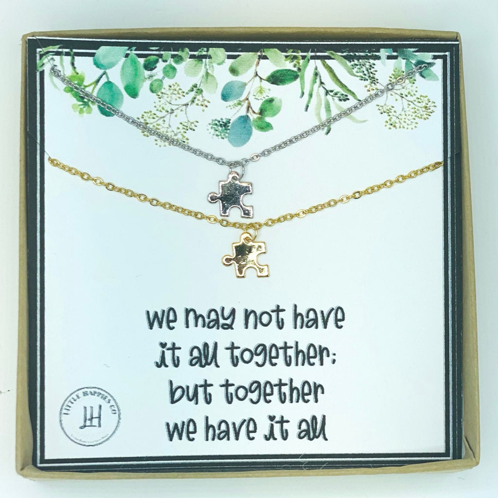 Jigsaw jewelry, Puzzle necklace for 2, Puzzle piece necklace, You are my missing piece, Best friends necklaces, Sorority necklaces, sisters