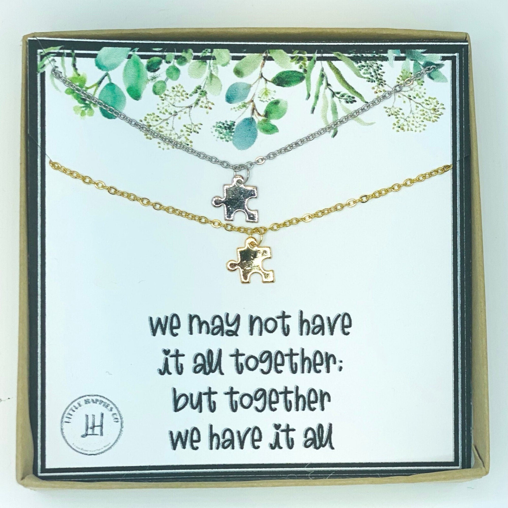Jigsaw jewelry, Puzzle necklace for 2, Puzzle piece necklace, You are my missing piece, Best friends necklaces, Sorority necklaces, sisters