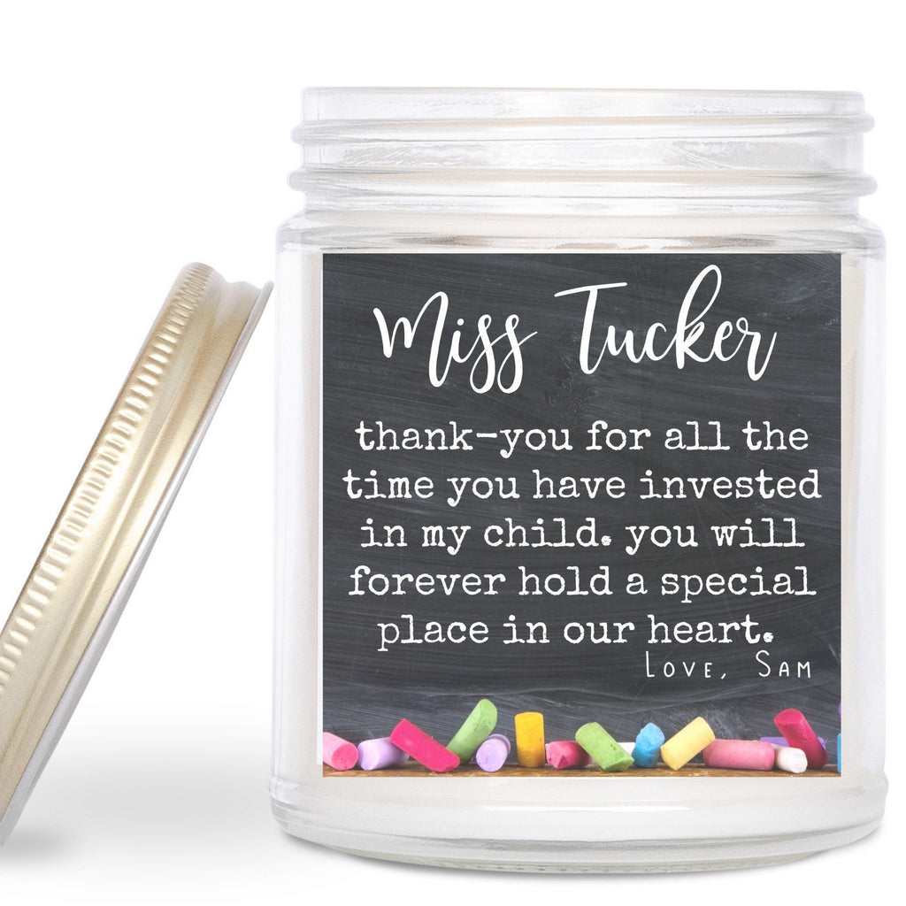 Teacher gifts, Gift for teacher, Christmas gift for teacher, Best teacher, Teacher candle, Personalized teacher gift, from student, candle