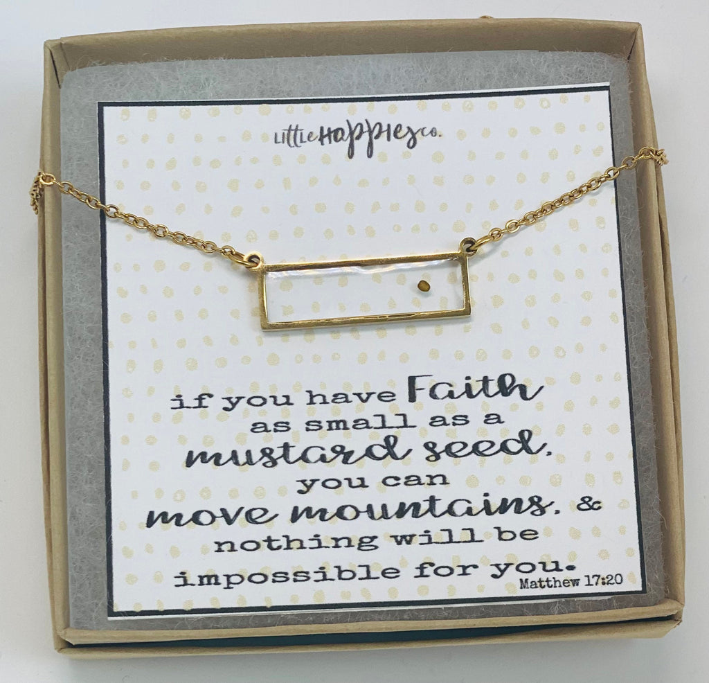 Real mustard seed necklace, Encouragement gift, Mustard seed jewelry, Faith necklace, Christian jewelry, Miscarriage gift, Inspirational