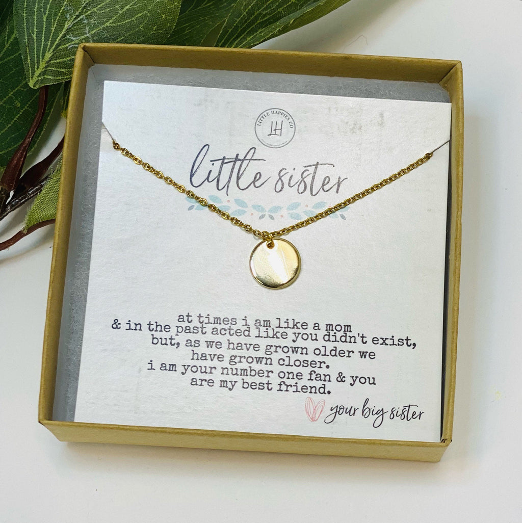 Little Sister Gift, Little Sister Big Sister, Gift for Little Sister, Little Sister Necklace, Sister Gift, Christmas Gift for Little Sister