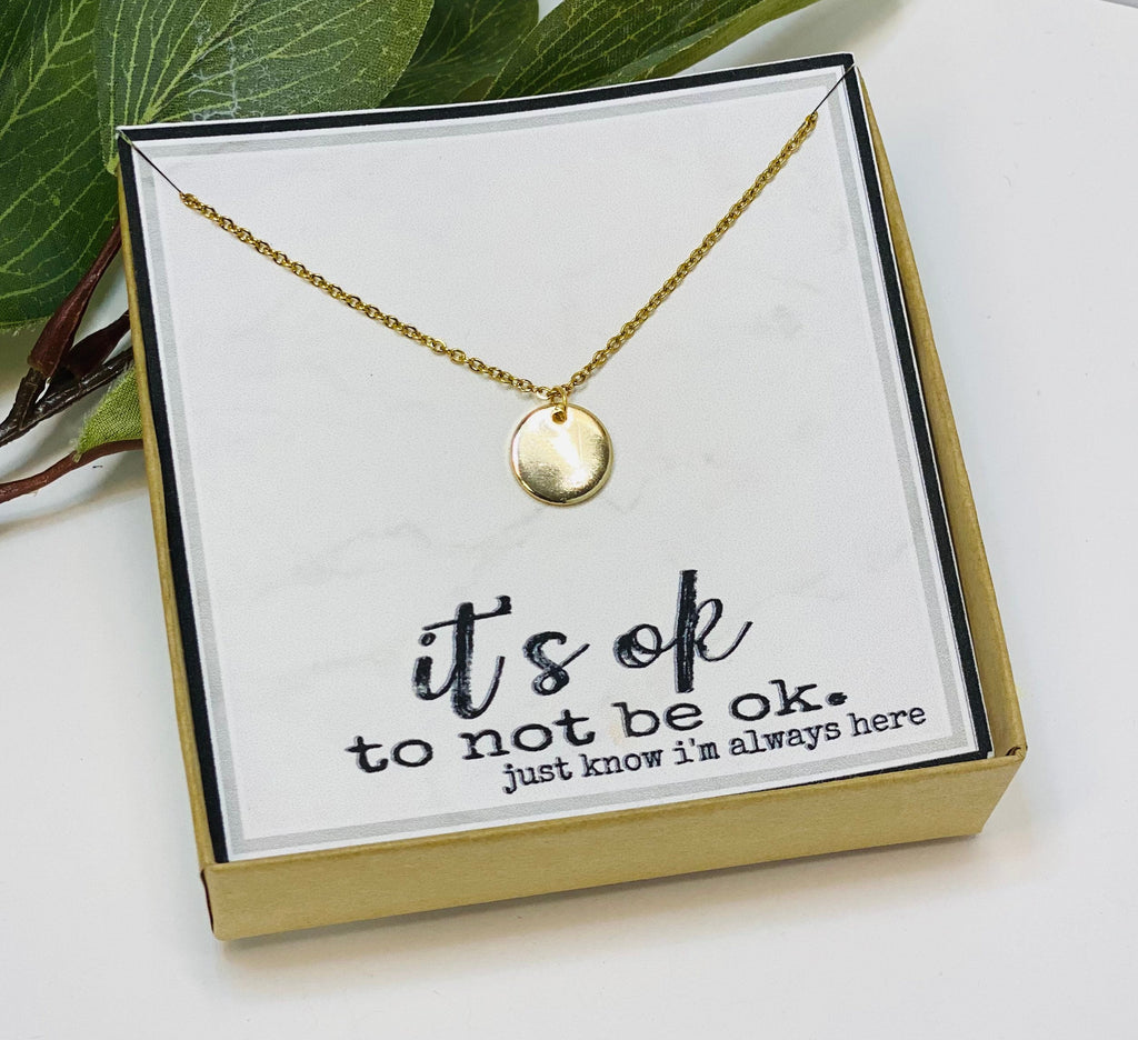 Bereavement Gift, Pet Sympathy Gift, Memorial Gift, Grief Gift, Remembrance Gift, Miscarriage Necklace, Disc Necklace, Condolence Gift, Send