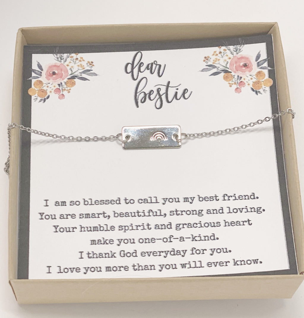 Gift for friends, friendship gift, friendship necklace, best friend gift, bestfriend necklace, bestfriend, rainbow necklace