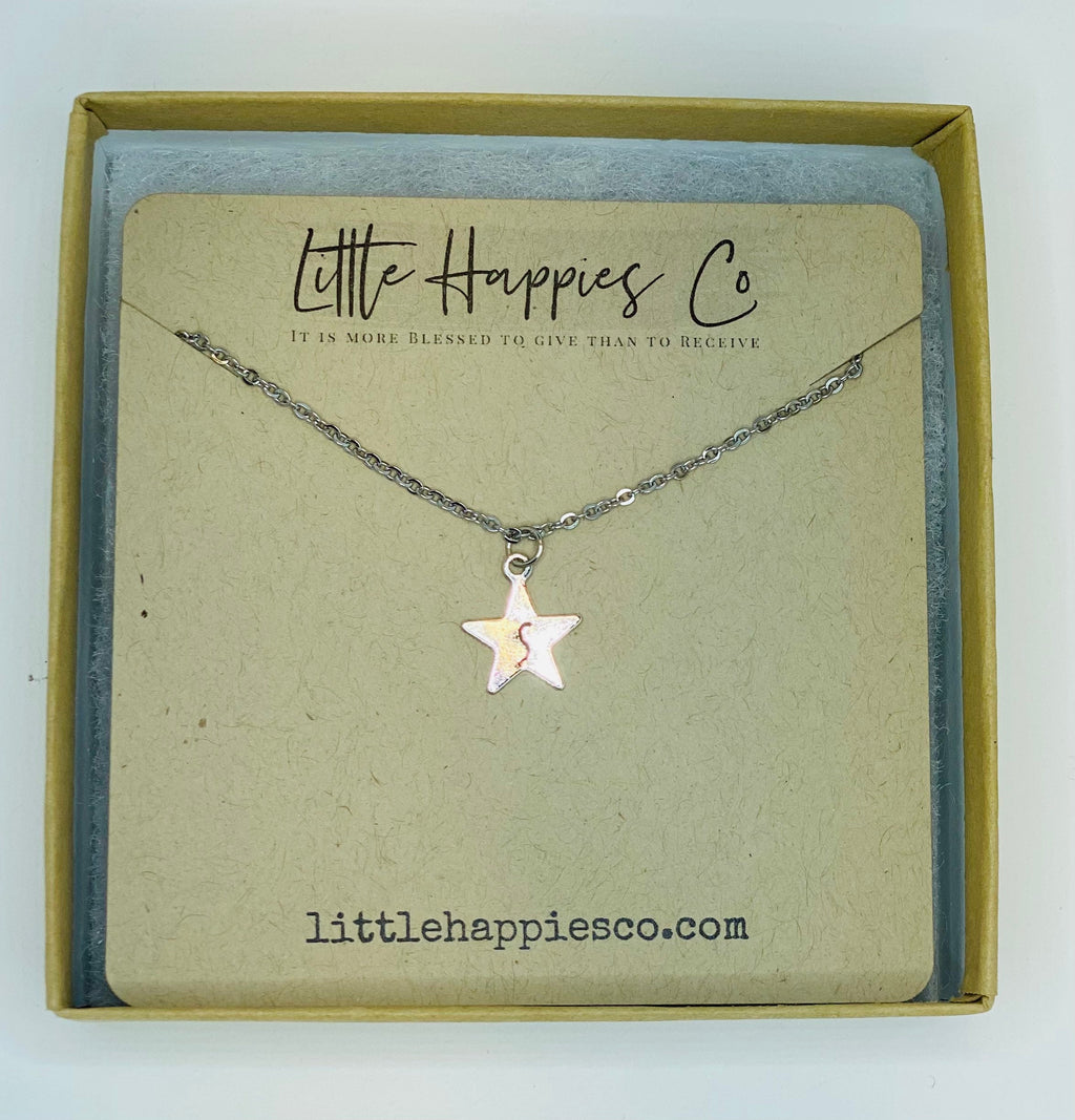 Best friend gifts, friendship gift, star necklace, two necklaces, best friend birthday gift, personalized gift, initial necklace, necklace