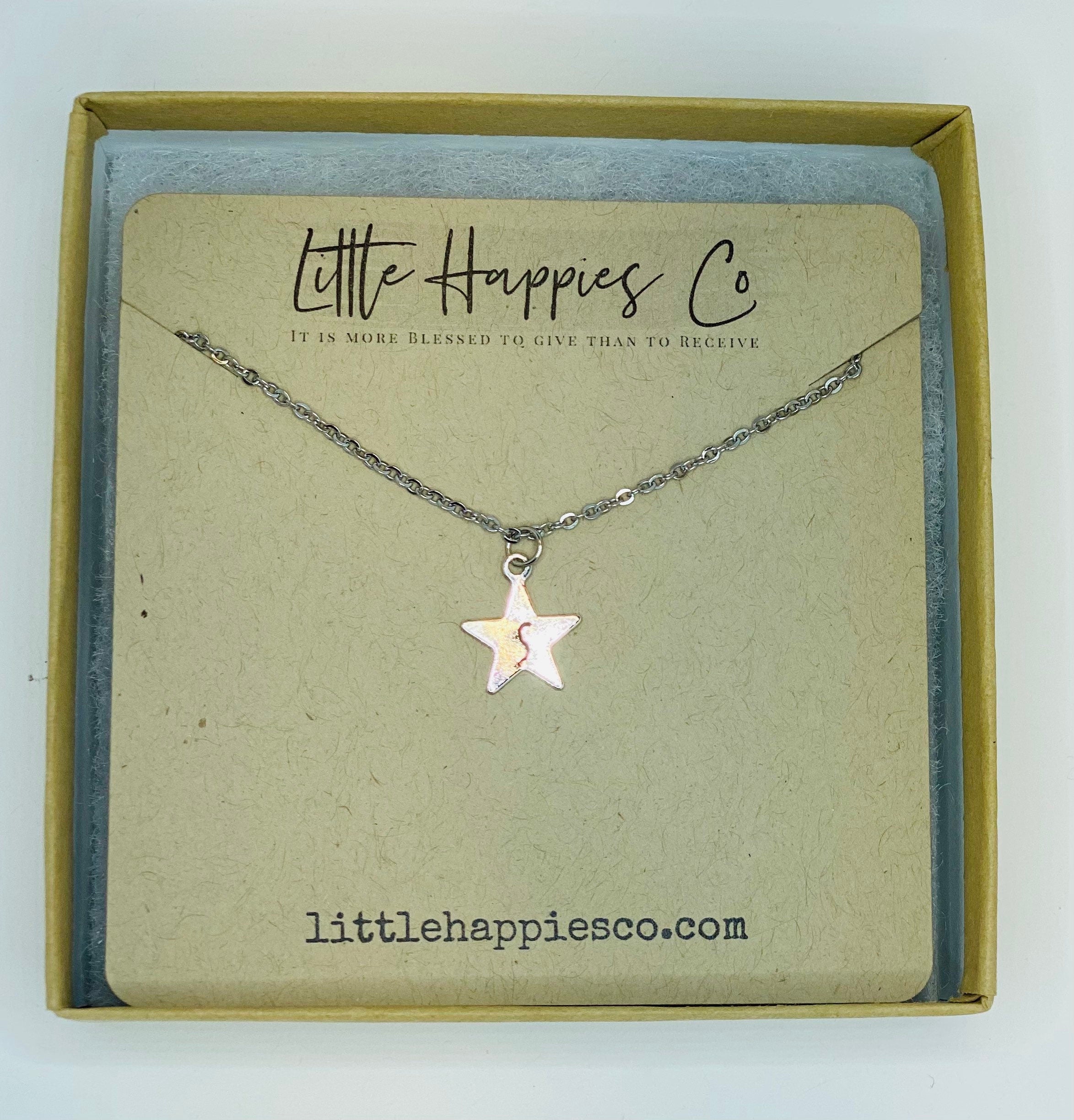 Best friend gifts, friendship gift, star necklace, two necklaces, best friend birthday gift, personalized gift, initial necklace, necklace