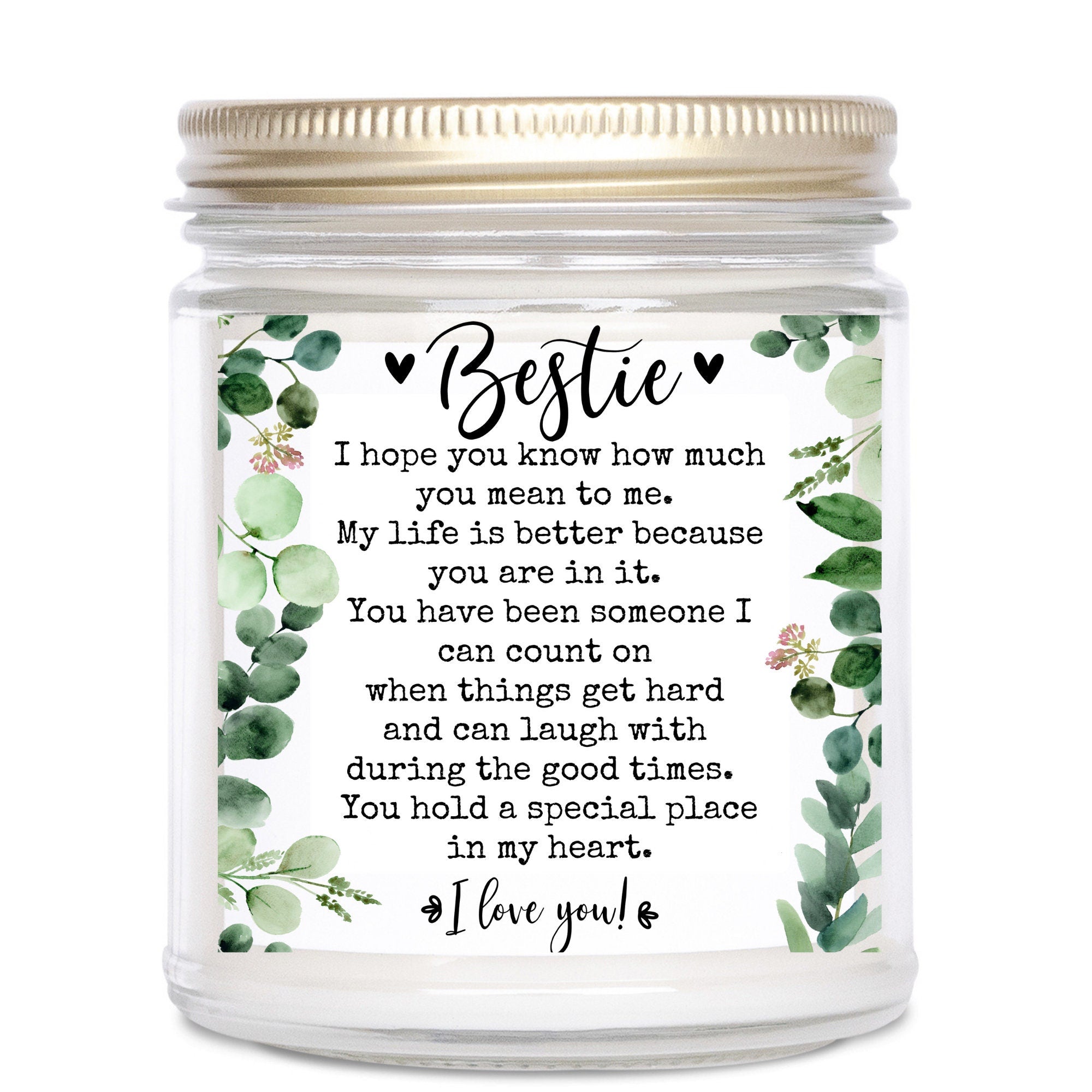 Gift for best friend, Best friend gift, Personalized candle, Personalized gifts, Birthday gift, Soy candle, Custom candle, small gift