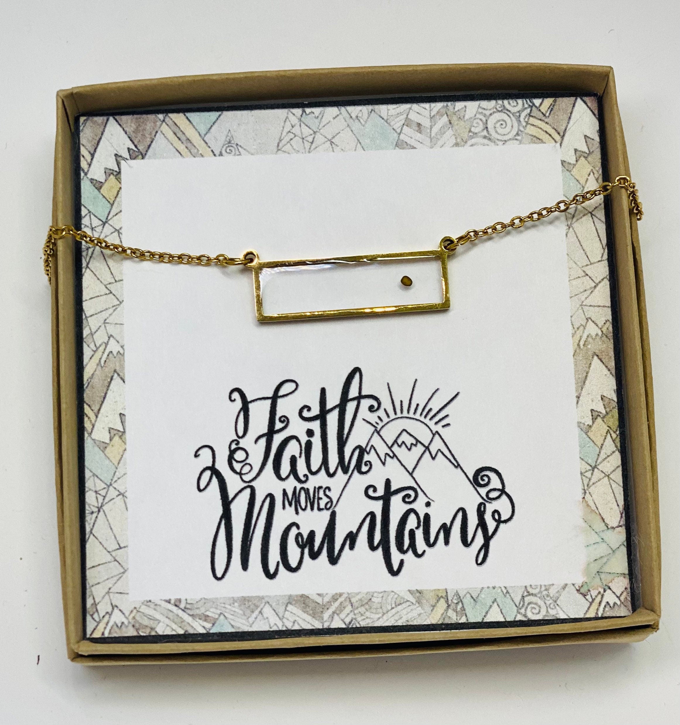 Faith can move mountains, real mustard seed necklace, mustard seed jewelry, encouragement gift, Christian jewelry, faith, inspirational gift
