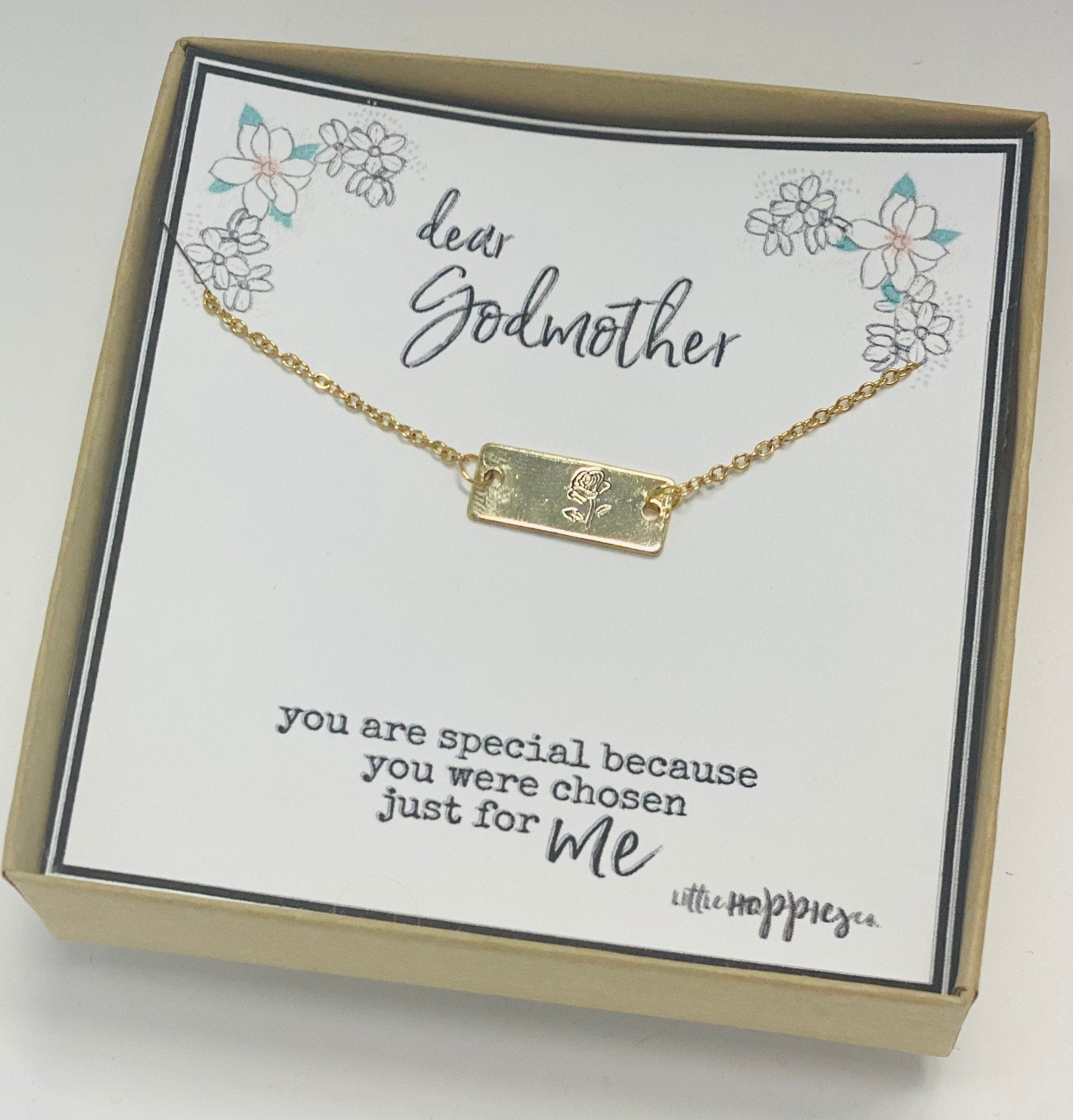 Jewelry for godmother, Godmother gift, God mother gift, Godmother proposal, Godmother necklace, God mother necklace, Baptism gift necklace