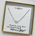 Baby shower hostess gift, baby boy shower hostess thank you gift, baby girl shower host gifts, dainty pearl necklace