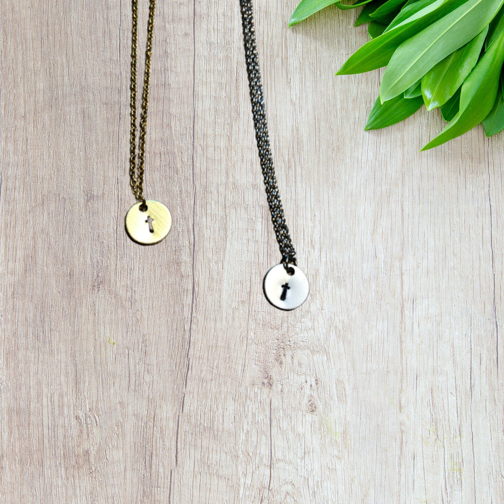Cross Necklace, infertility, miscarriage necklace, gift for her, grief necklace, encouragment necklace, christian jewelry, Matthew 7:7