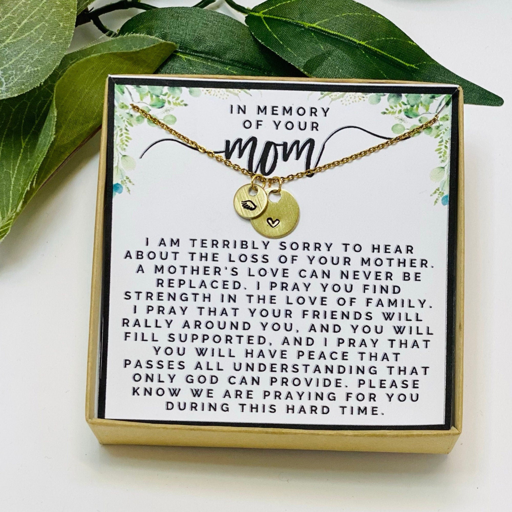 Loss of mom, Loss of mother gift, Loss of mother, Loss of mother jewelry, Loss of mother necklace, Grief gift, Sympathy gift, Keepsake gift