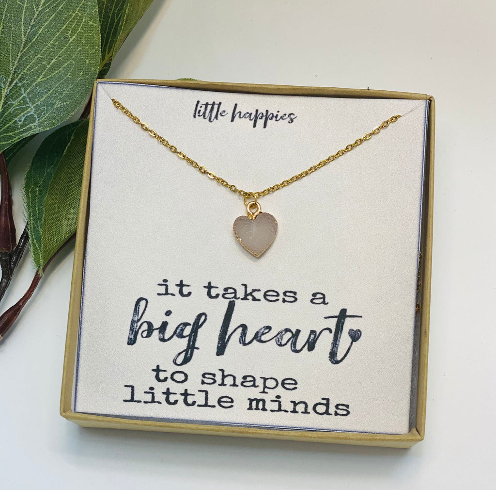 It takes a big heart to shape little minds, Thank you teacher, teacher gift, teacher appreciation, teacher, heart