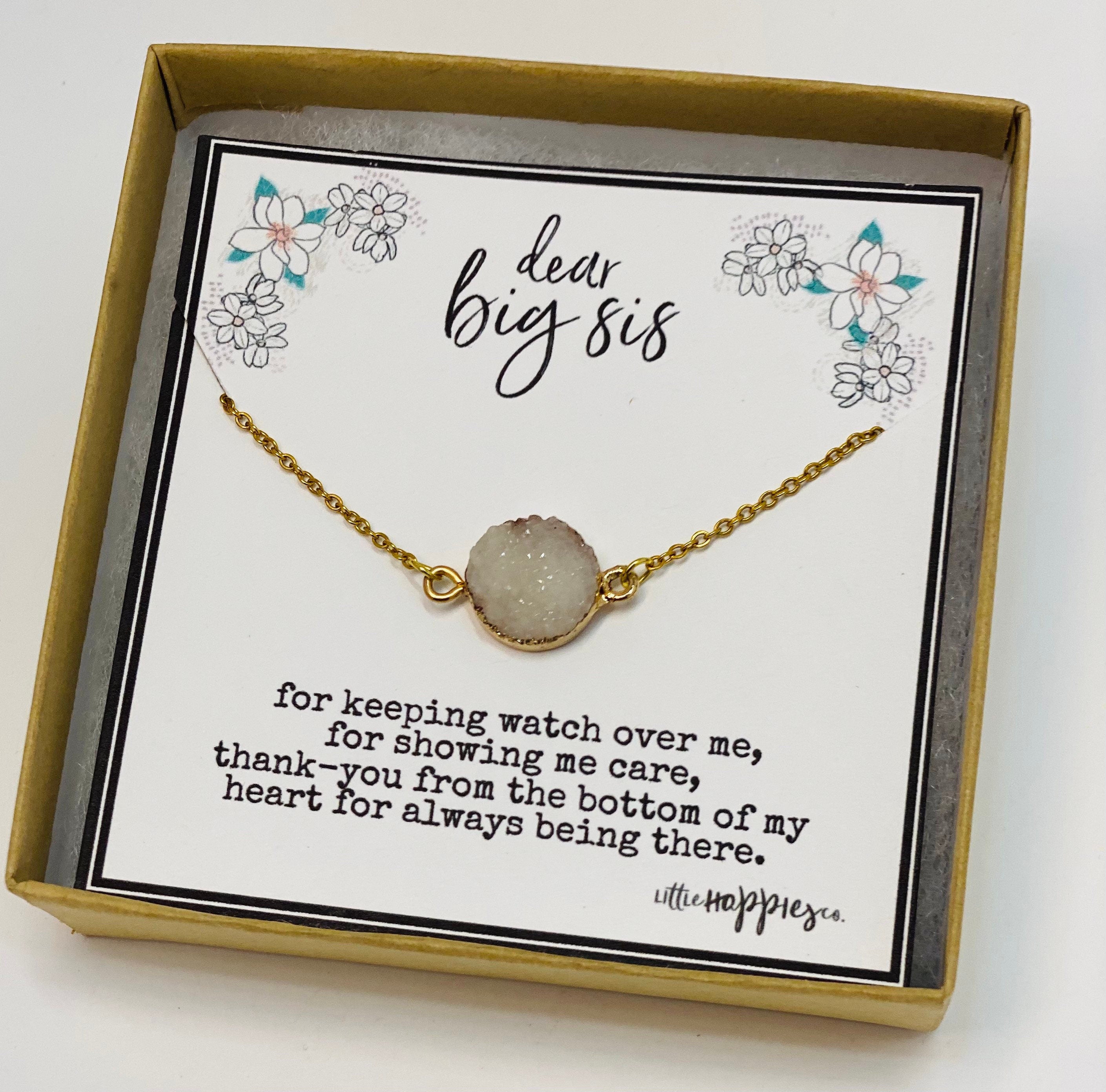 Big sister little sister necklace - Sisters gift for her, Sister necklace, sister birthday gift, Big sister gifts, Big sis lil sis (01-001)