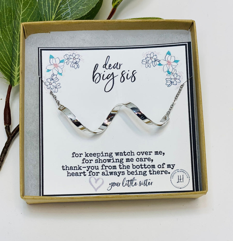 Sister Necklace, Big Sister Gift, Gift for Big Sister, Big Sister Sorority, Big Sister Little Sister, Christmas Gift for Big Sister, Dainty