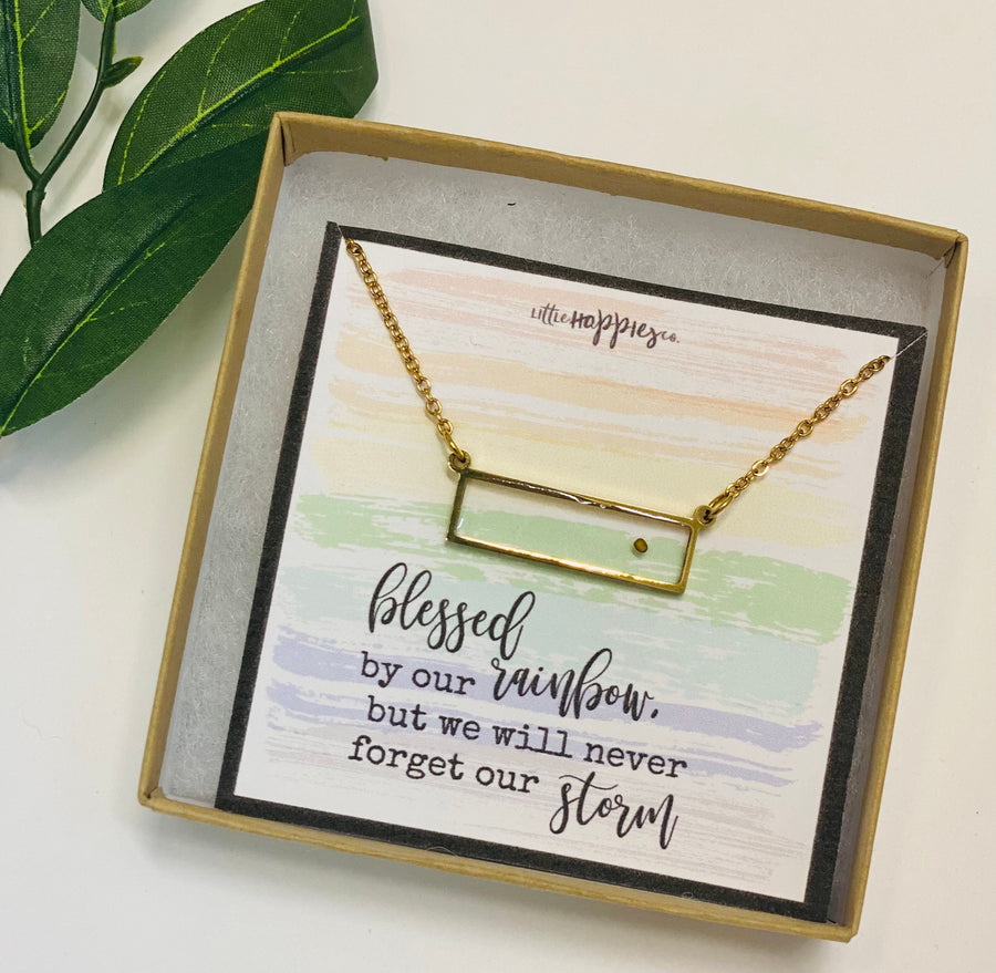 Rainbow Baby Gift, Rainbow Baby Gift for Mom, Mustard Seed Necklace, Baby after Miscarriage, Baby after loss, Rainbow Baby Necklace